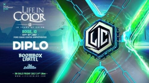 Life In Color World Tour Books Diplo & Boombox Cartel For Boise, Idaho