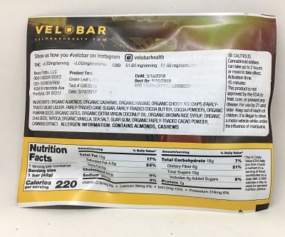 Velobar CBD Infused Protein Bar? Checkout Velobar!