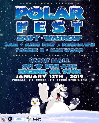 Check Out Plugintheox's Polar Fest On January 12th In Eugene, OR