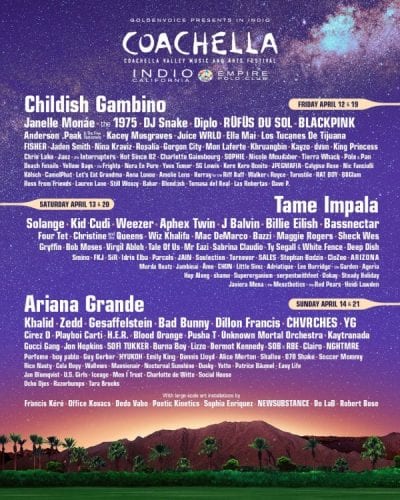 Anderson .Paak and Childish Gambino Announced For Coachella 2019