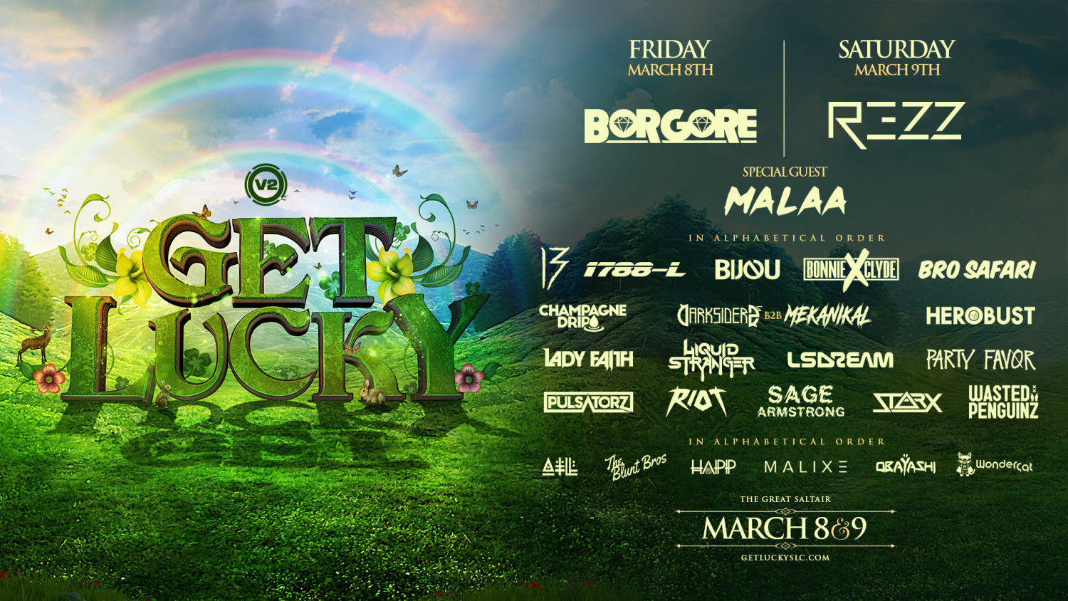 V2 Presents Drops Get Lucky Lineup + Das Energi Date