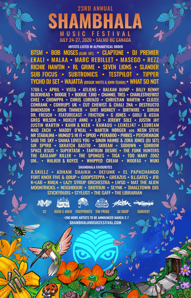 Shambhala Music Festival Announces Artists + Stage Lineups For 2020 Event (MORE UPDATES TBA)