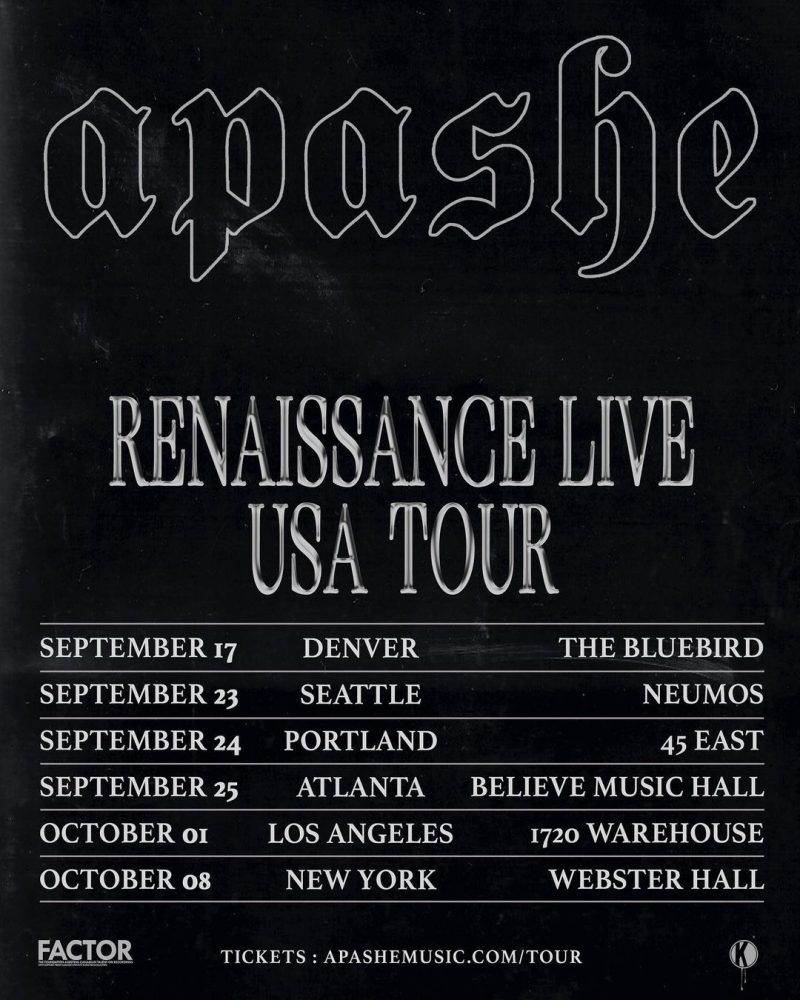 Apashe Drops New Track ‘Time Warp’ As Six-Day ‘Renaissance Live: USA Tour’ is Announced