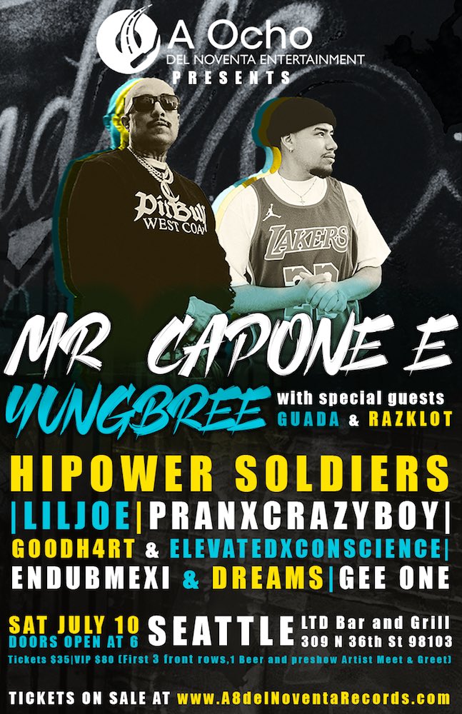 Washington Local Yungbree Performing With Mr. Capone-E as Headliners for Chicano Hip-Hop Superset