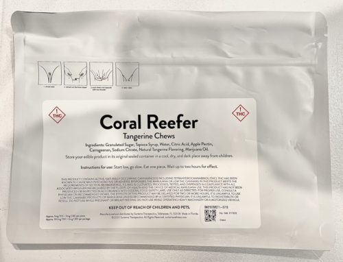 Surterra Cannabis Dispensary Coral Reefer Tangerine Fruit Chews in Florida