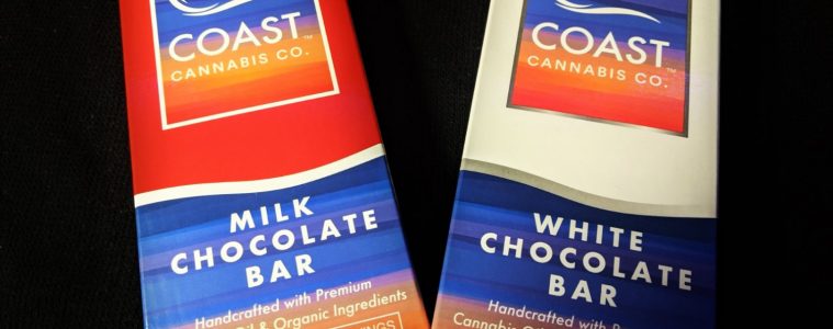 Coast Cannabis Infused Milk and White Chocolate Bars from ASCEND Boston Review