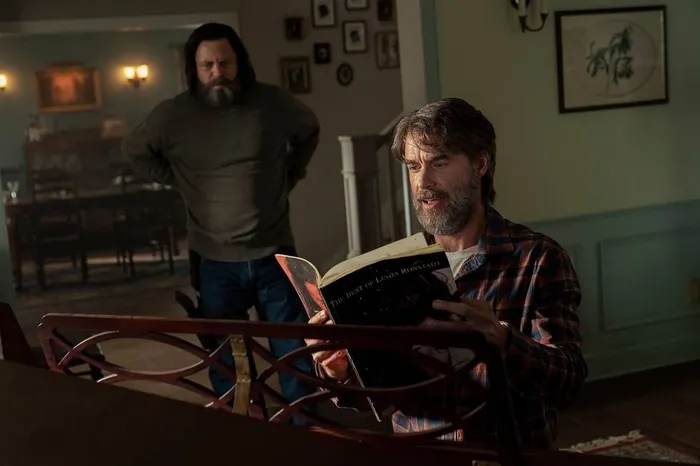 Nick Offerman as Bill and Murray Bartlett as Frank in HBO's The Last of Us.