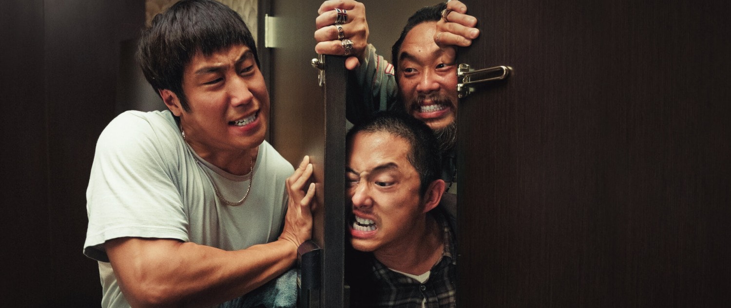 Young Mazino as Paul, Steven Yeun as Danny, and David Choe as Isaac