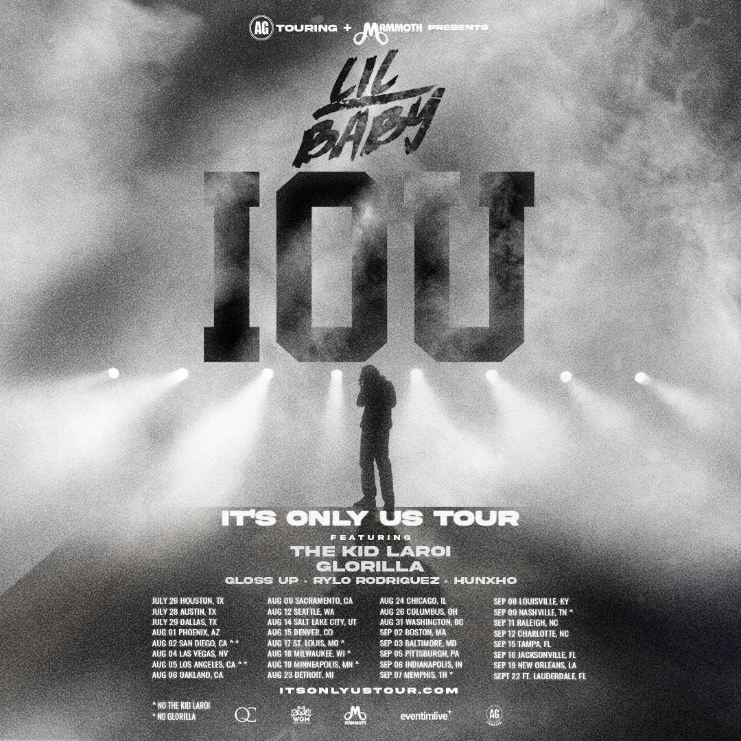 Lil Baby it's only us tour dates. summer hip-hop tours 2023