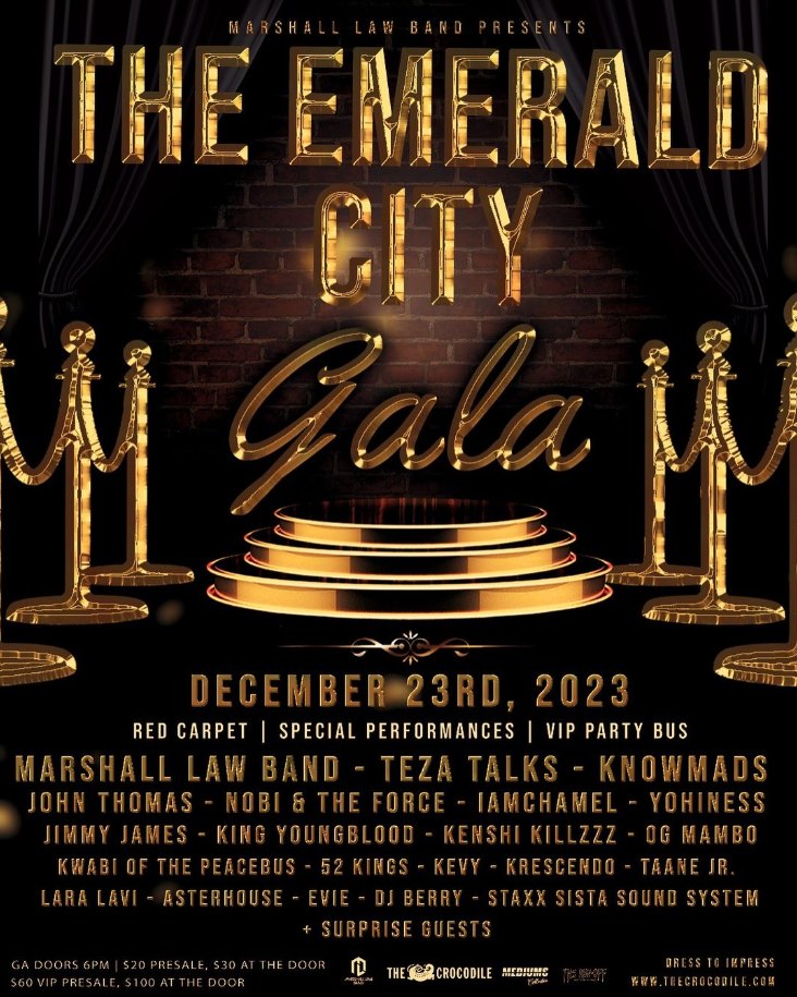 Emerald City Gala 2023 lineup | Word Around the Sound