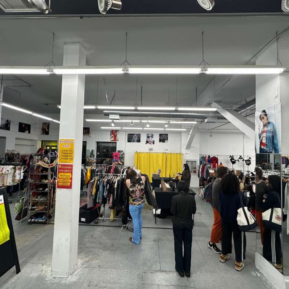 People gather inside Public Estrellas and shop around.