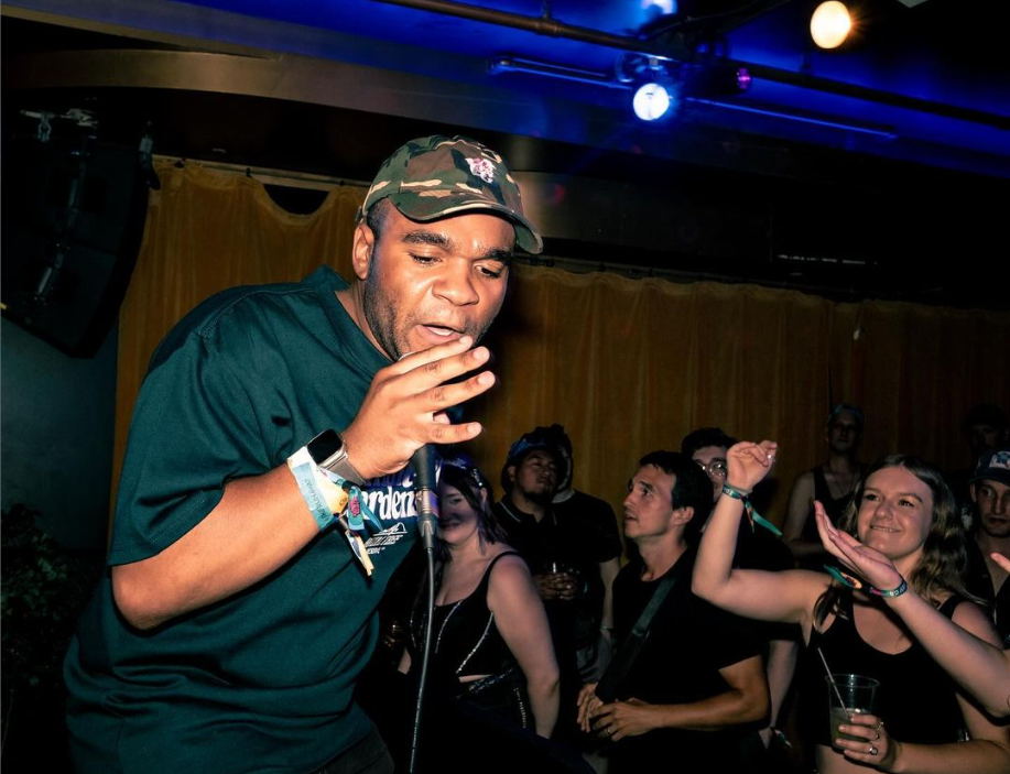 Saint Deon performing on the Barboza stage at the 2024 Capitol Hill Block Party | Photo by Jimmy Humphryes