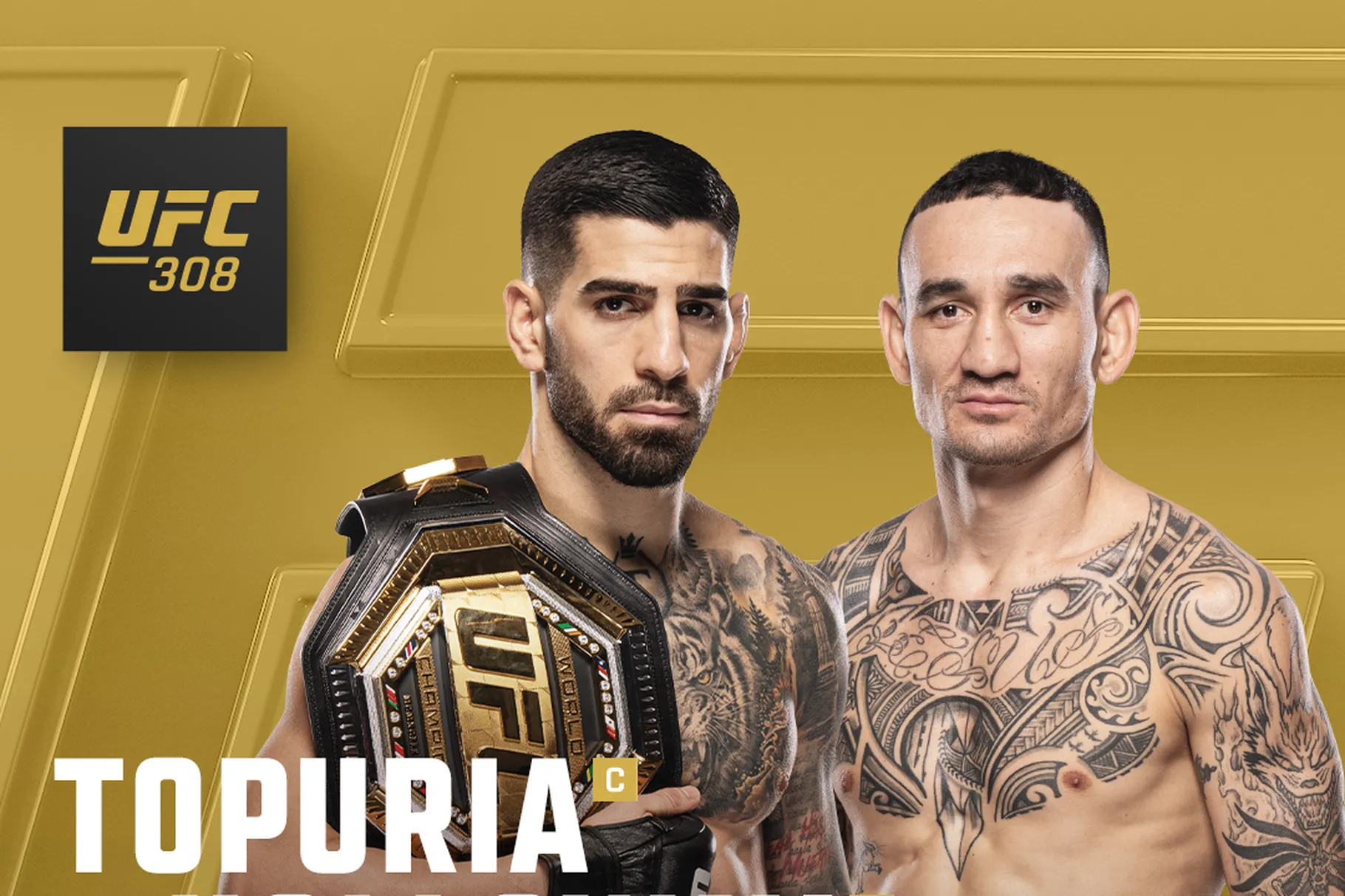 UFC 308 goes down in Saudi Arabia, UAE, as UFC featherweight champion Ilia Topuria takes on BMF champion Max Holloway.