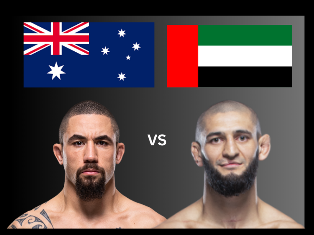 UFC middleweights Robert Whittaker and Khamzat Chimaev clash at UFC 308.