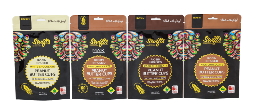 Washington State's Swifts Edibles Launches New Crunchy Munchies and Stellar Bites Candy Bars + Upgrades Peanut Butter Cups with Rosin Infusion
