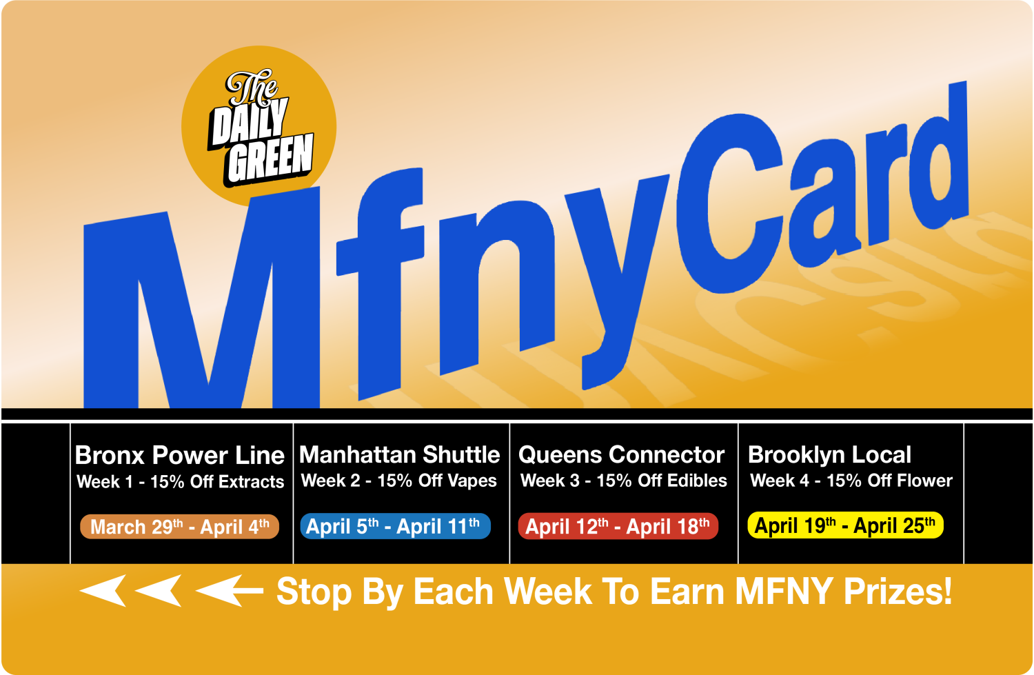 Win a Year of Free Weed From MFNY at The Daily Green Dispensary in New York City