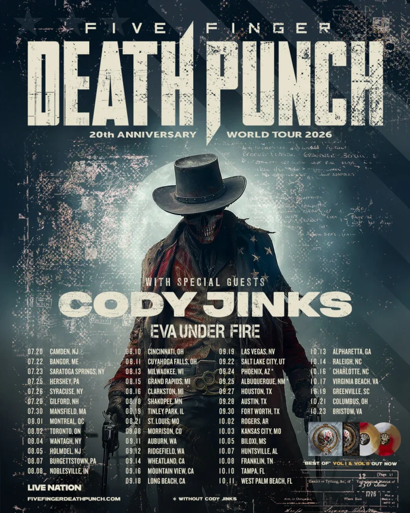 Five Finger Death Punch Earn 18th No. 1 Billboard Mainstream Rock Hit With "Eye Of The Storm"