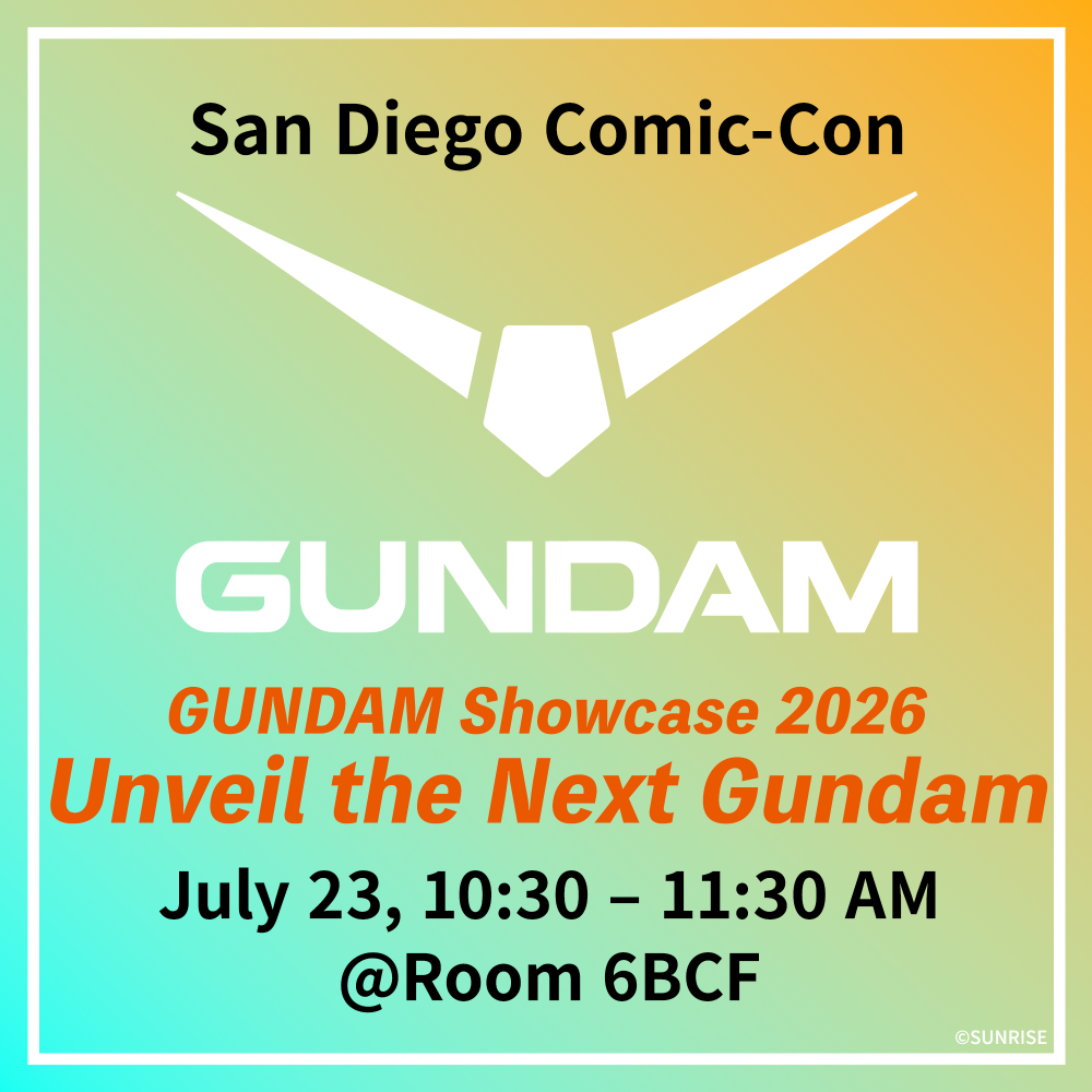 New Gundam Anime Series Will Be Revealed At San Diego Comic Con 2026